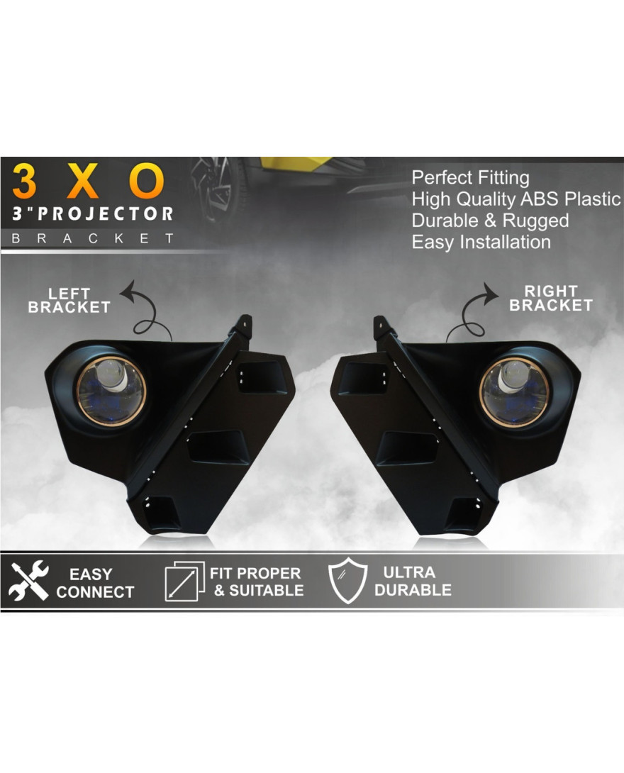 Carsutra BV 84 | XUV3XO 2024 3 inch Projector Bracket | ABS Plastic Bracket | Set of 2 Pcs