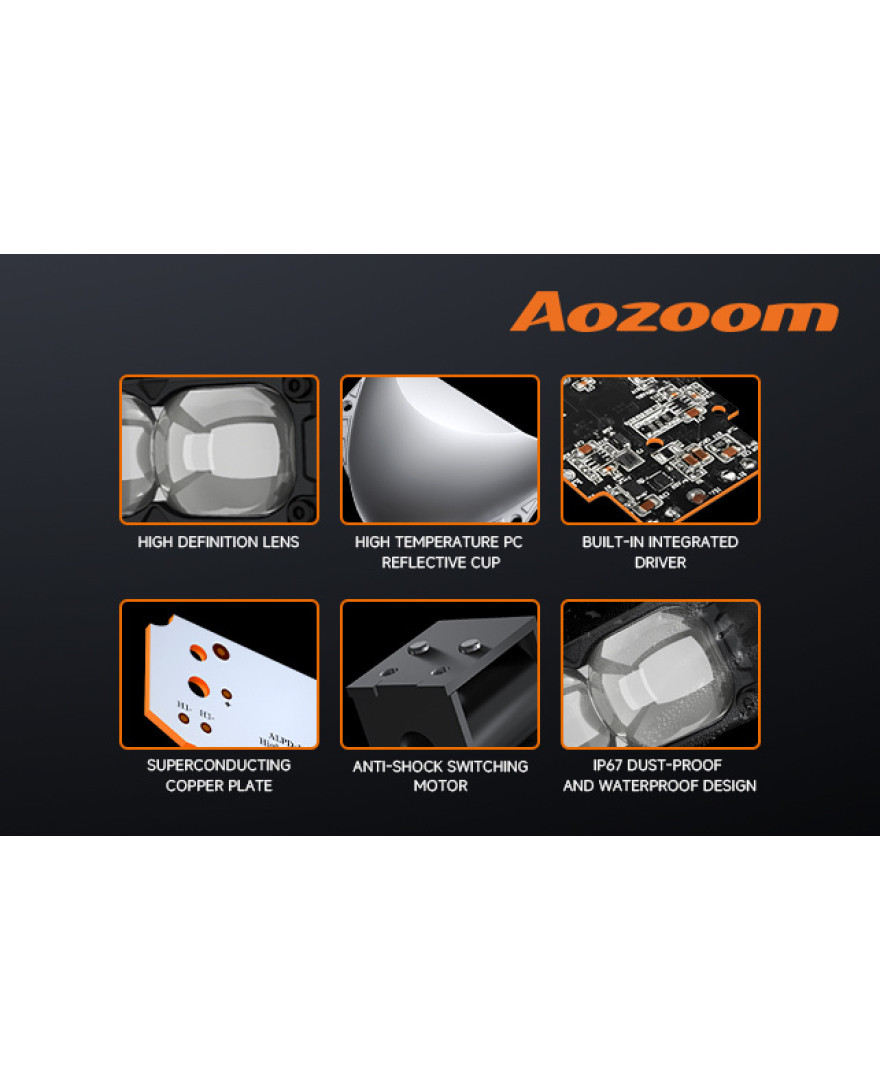 AOZOOM W6 LED MULTI FUNCTIONAL DUAL BEAM EXTERNAL LAMP | Colour Temprature 6000K