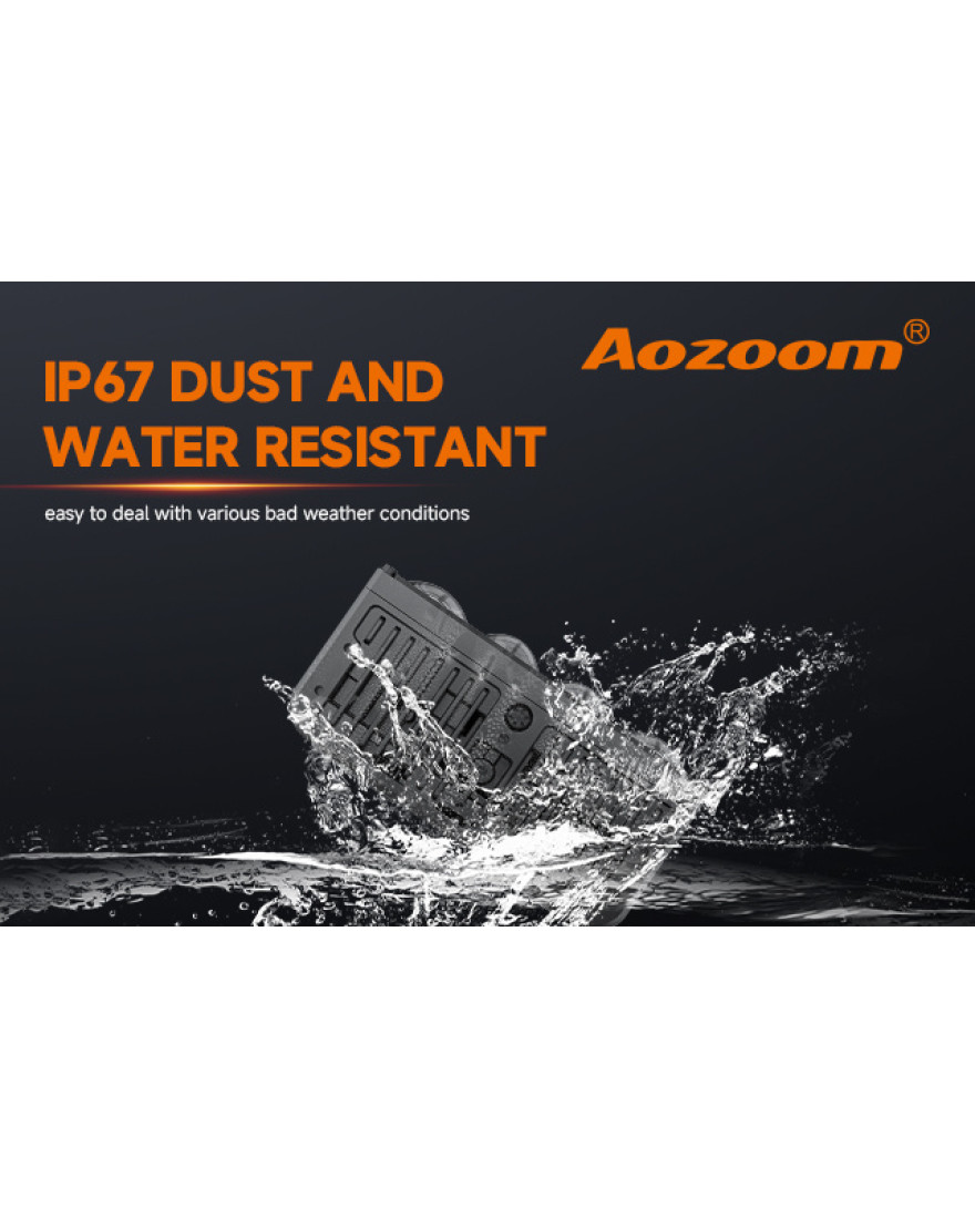 AOZOOM W7 LED MULTI FUNCTIONAL DUAL BEAM EXTERNAL LAMP | Colour Temprature 6000K | 4 Lenses