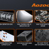 AOZOOM W7 LED MULTI FUNCTIONAL DUAL BEAM EXTERNAL LAMP | Colour Temprature 6000K | 4 Lenses