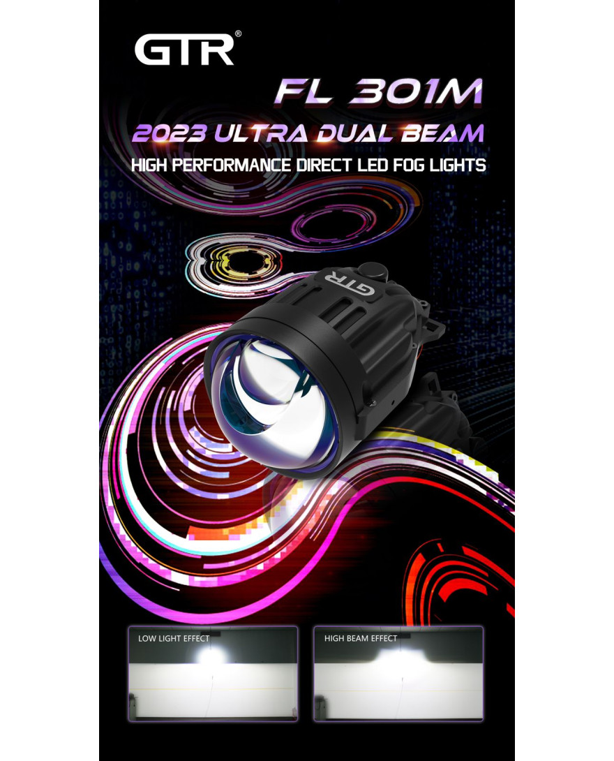 GTR Bi-LED 3 inch Projector Fog Lamp with High/ Low Beam