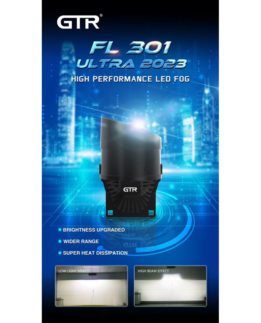 GTR Bi-LED 3 inch Projector Fog Lamp with High/ Low Beam