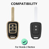 Keycare TPU Key Cover For Amaze, City, Jazz, WR-V 2 Button Smart Key | TP33 | GoldBLack Finish