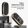 keycare TPU Key Cover | GOLD BLACK | Compatible with Compass, Meridian | TP28-GLD