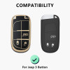 keycare TPU Key Cover | GOLD BLACK | Compatible with Compass, Meridian | TP28-GLD