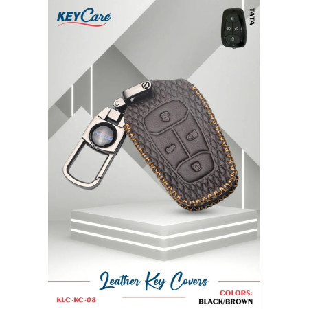 Key Care KLC 08 Silicon Car Key Cover Fit for TATA Altroz,Gravitas, Harrier | Black