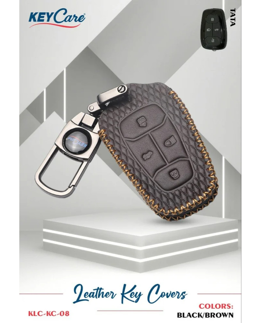 Key Care KLC 08 Silicon Car Key Cover Fit for TATA Altroz,Gravitas, Harrier | Black