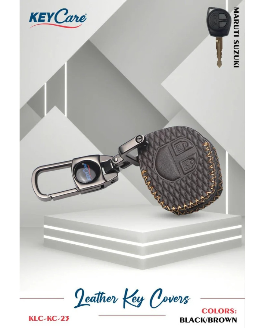 Key Care KLC 23 Silicon Car Key Cover Fit for Maruti Suzuki Alto,Baleno,Dzire,Ertiga | Black