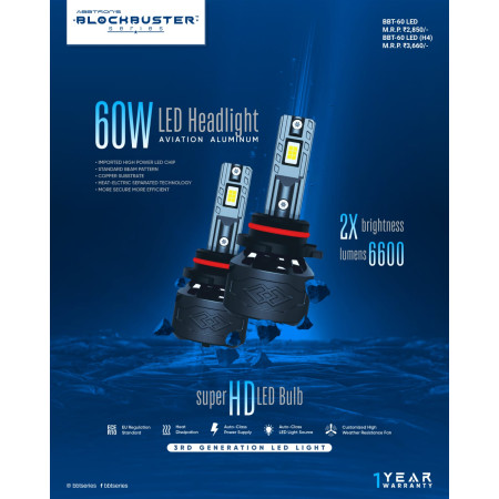 UNP BBT LED 60W H7 (6000K)