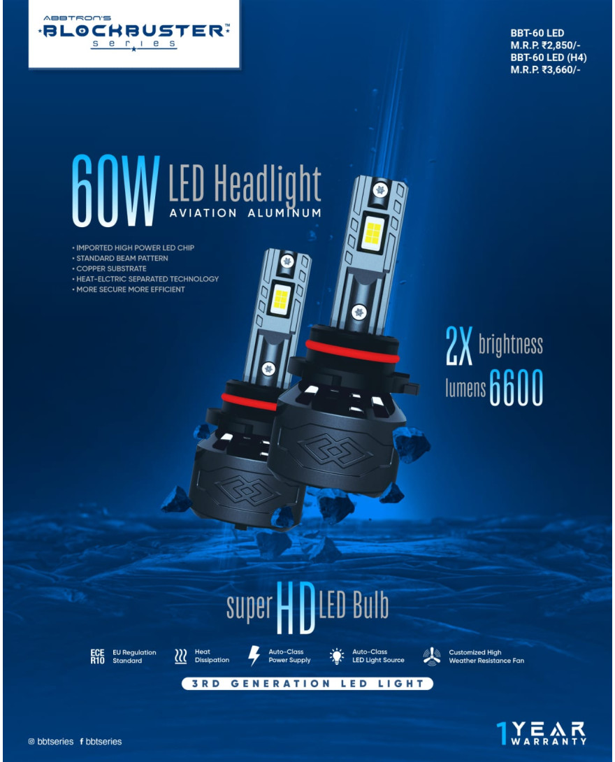 UNP BBT LED 60W H7 (6000K)