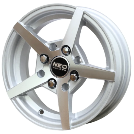 NeoWheel Techno 12 Inch Silver Machined SM finish PCD 8x100/114.3 | Size 12X4 inch NeoWheel Techno 12 Inch Silver Machined SM finish PCD 8x100/114.3 | Size 12X4 inch