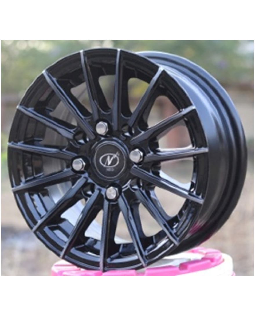 NeoWheel Matrix 12 Inch Candy Black Machined CBM finish PCD 4x100 |Size 12x5 inch