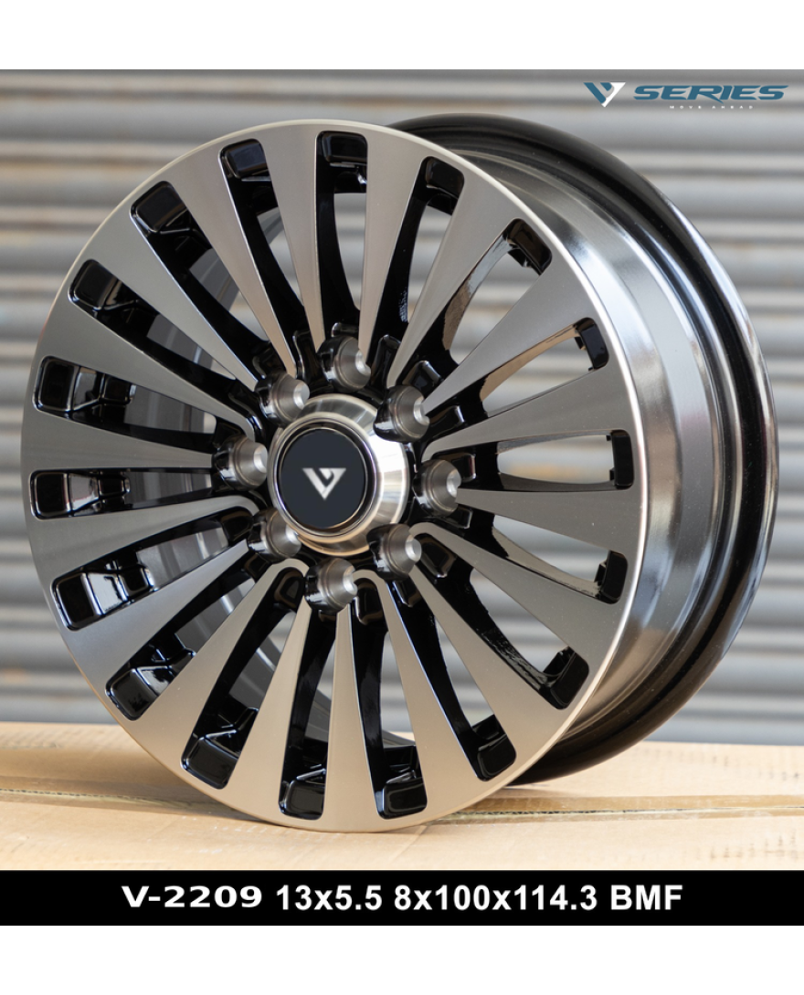 V Series 13 inch wheel 13X5.5 V-2209 BMF (set of 4)
