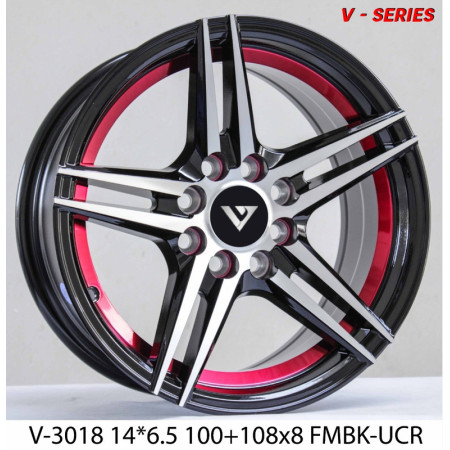 V Series 14 inch wheel 8x100/108 3018 FMBK-UCR A1 V Series (set of 4)