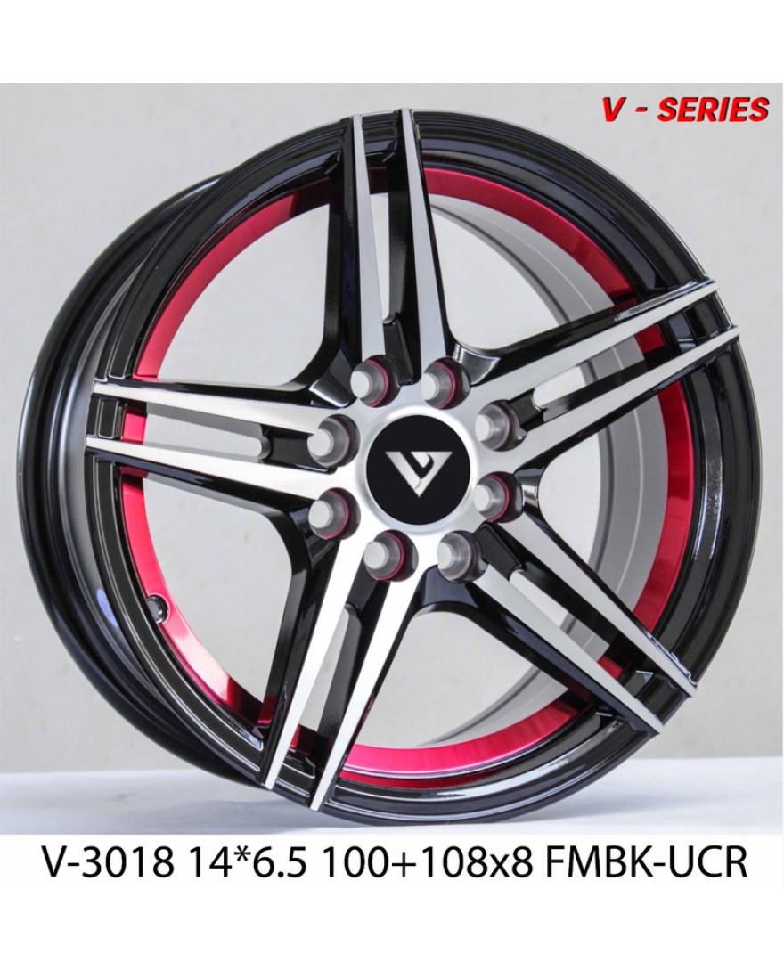 V Series 14 inch wheel 8x100/108 3018 FMBK-UCR A1 V Series (set of 4)
