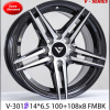 V Series 14 inch wheel 8x100/108 3019 FMBK A1 V Series (set of 4)