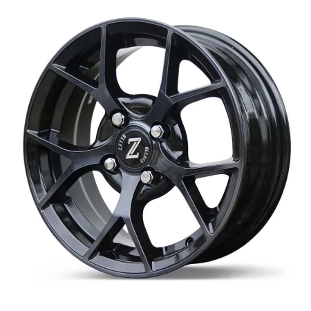 Zetta Alloy Wheels SOS-100 14 Inch Candy Black Machined CBM finish PCD 4x100 |Size 14x5.5 Inch