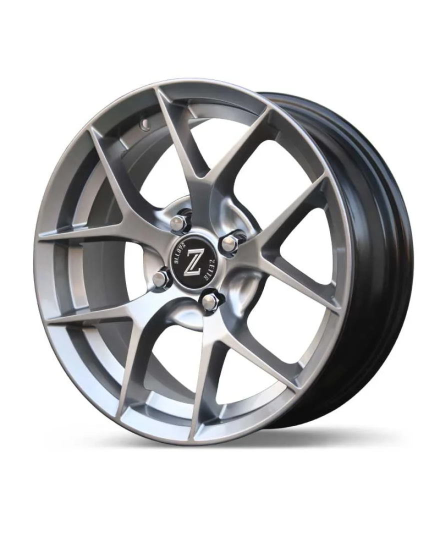 Zetta Alloy Wheels SOS-100 14 Inch Hyper Black HB finish PCD 4x100 |Size 14x5.5 Inch