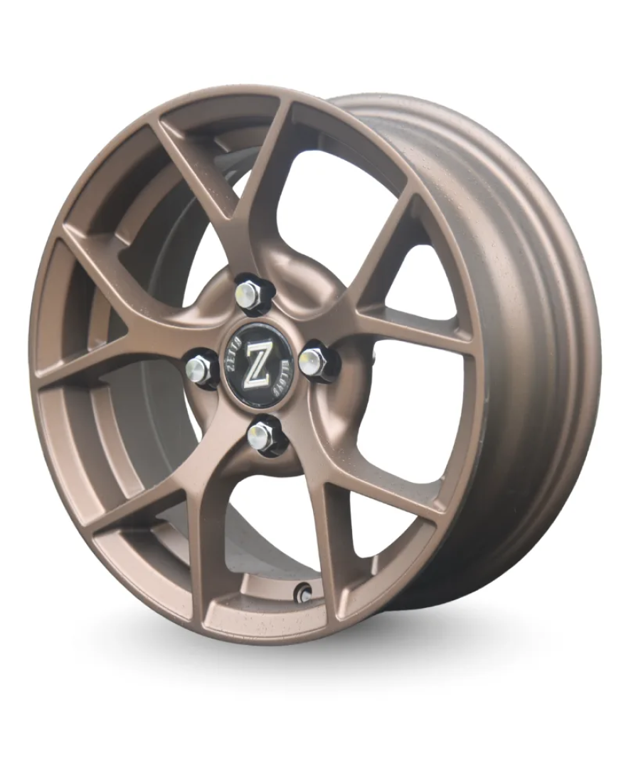 Zetta Alloy Wheels SOS-100 14 Inch Matt Bronze finish PCD 4x100 |Size 14x5.5 Inch