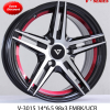 V Series 14 inch wheel 14X6.5 V-3015 FMBK/UCR (set of 4)