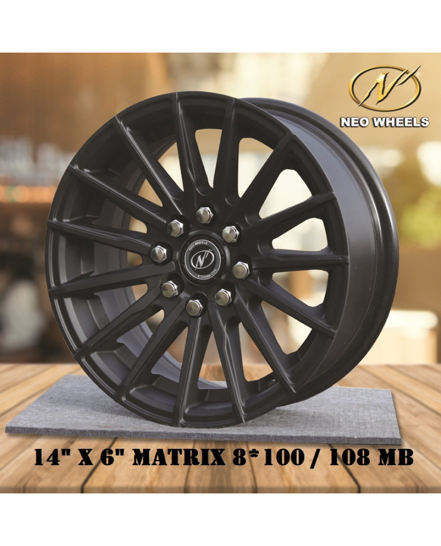 NeoWheel Matrix 14 Inch GB finish PCD 4x100 |Size 14x6 inch