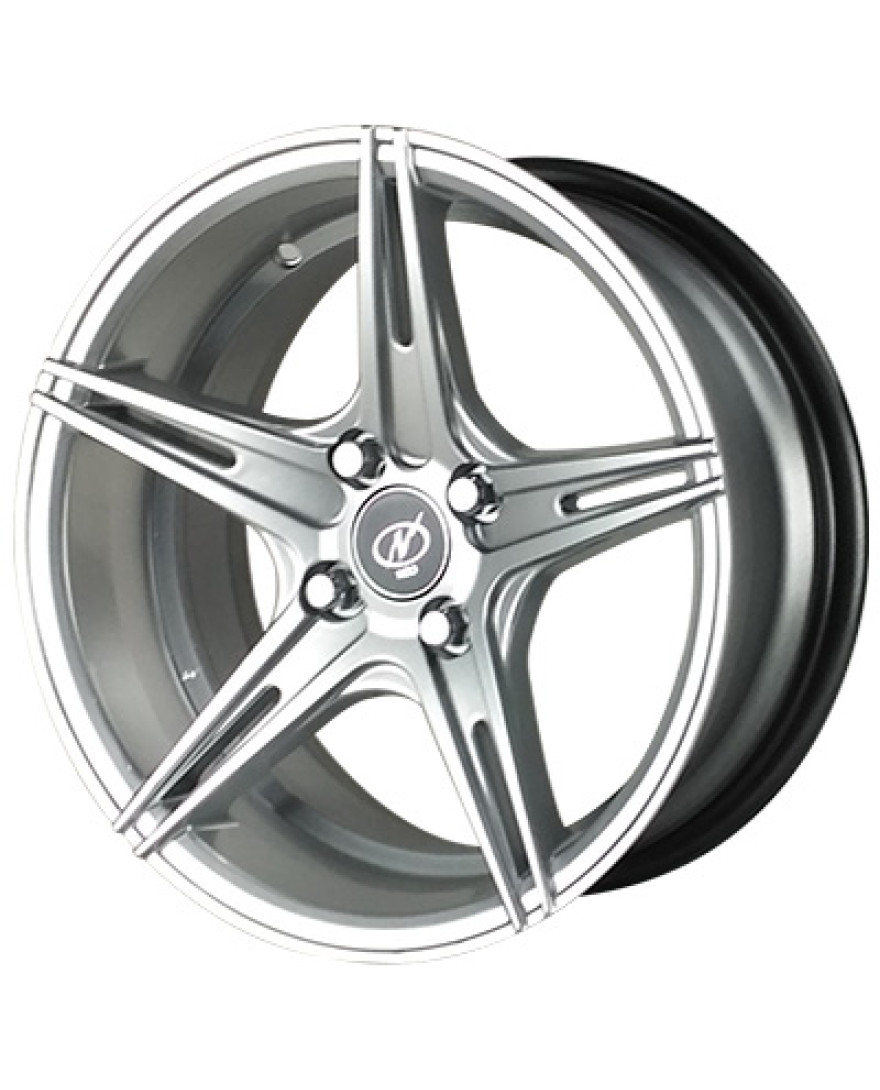 Atlas in Hyper Silver finish. The Size of alloy wheel is 15x7 inch and the PCD is 4x100(SET OF 4)