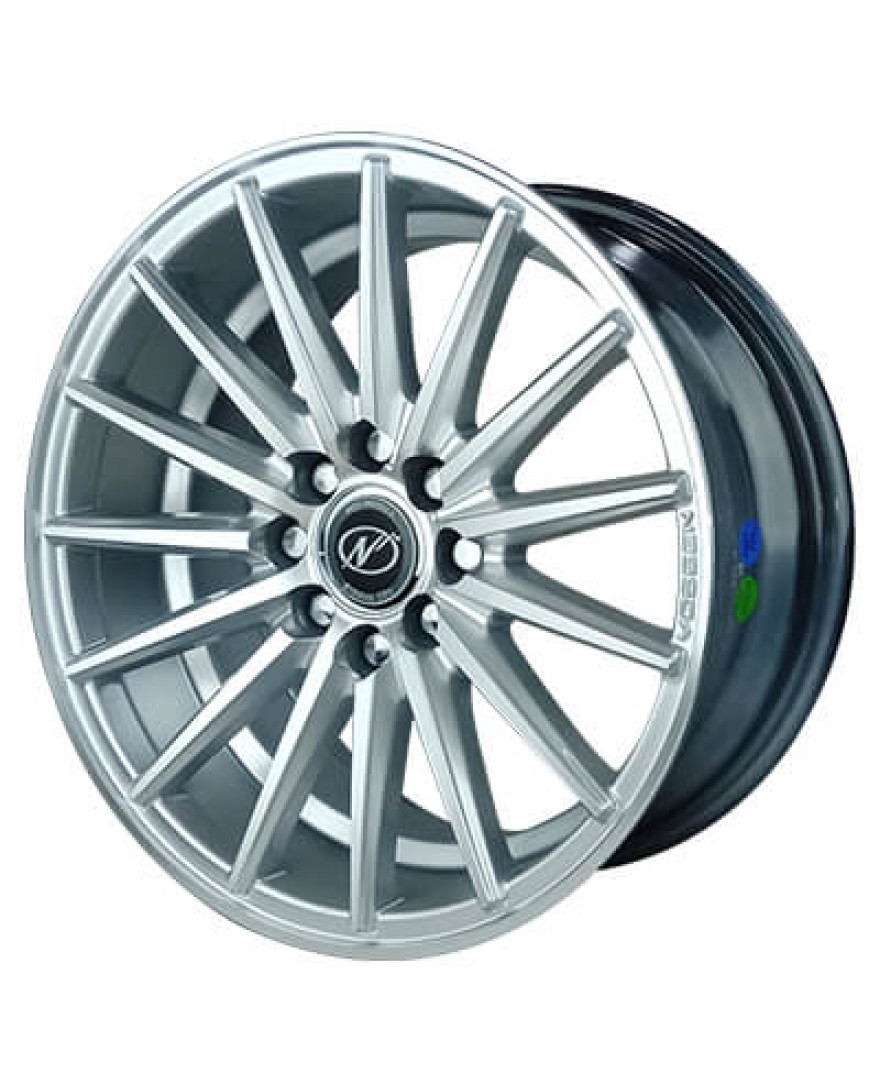 Fly in Hyper Silver Machined finish. The Size of alloy wheel is 15x7 inch and the PCD is 8x100/108(SET OF 4)