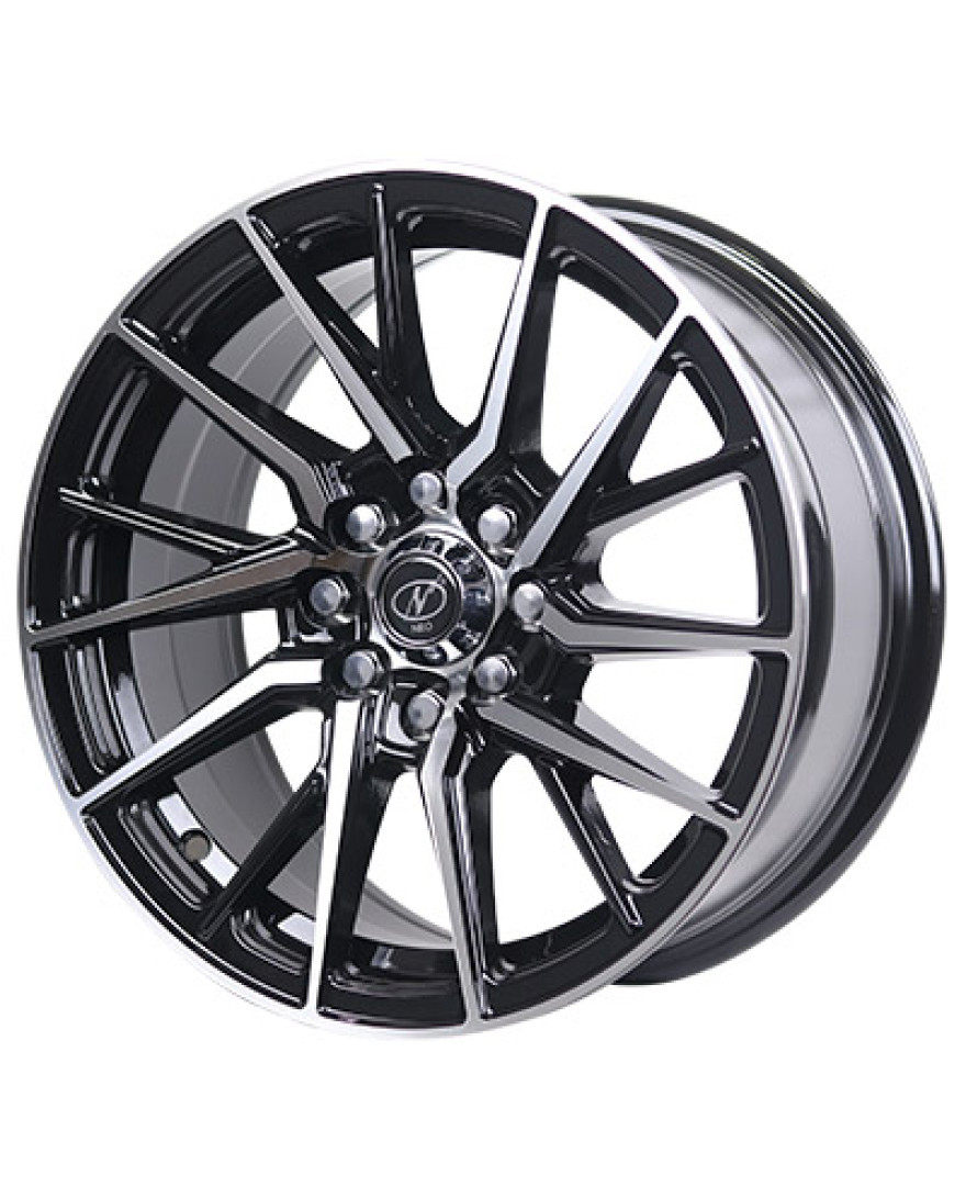 Fuse in Black Machined finish. The Size of alloy wheel is 15x7 inch and the PCD is 8x100x108(SET OF 4)