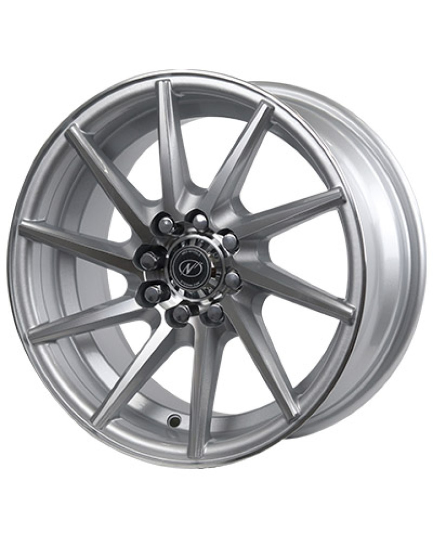 Hurricane in Silver Machined finish. The Size of alloy wheel is 15x7 inch and the PCD is 8x100x108(SET OF 4)