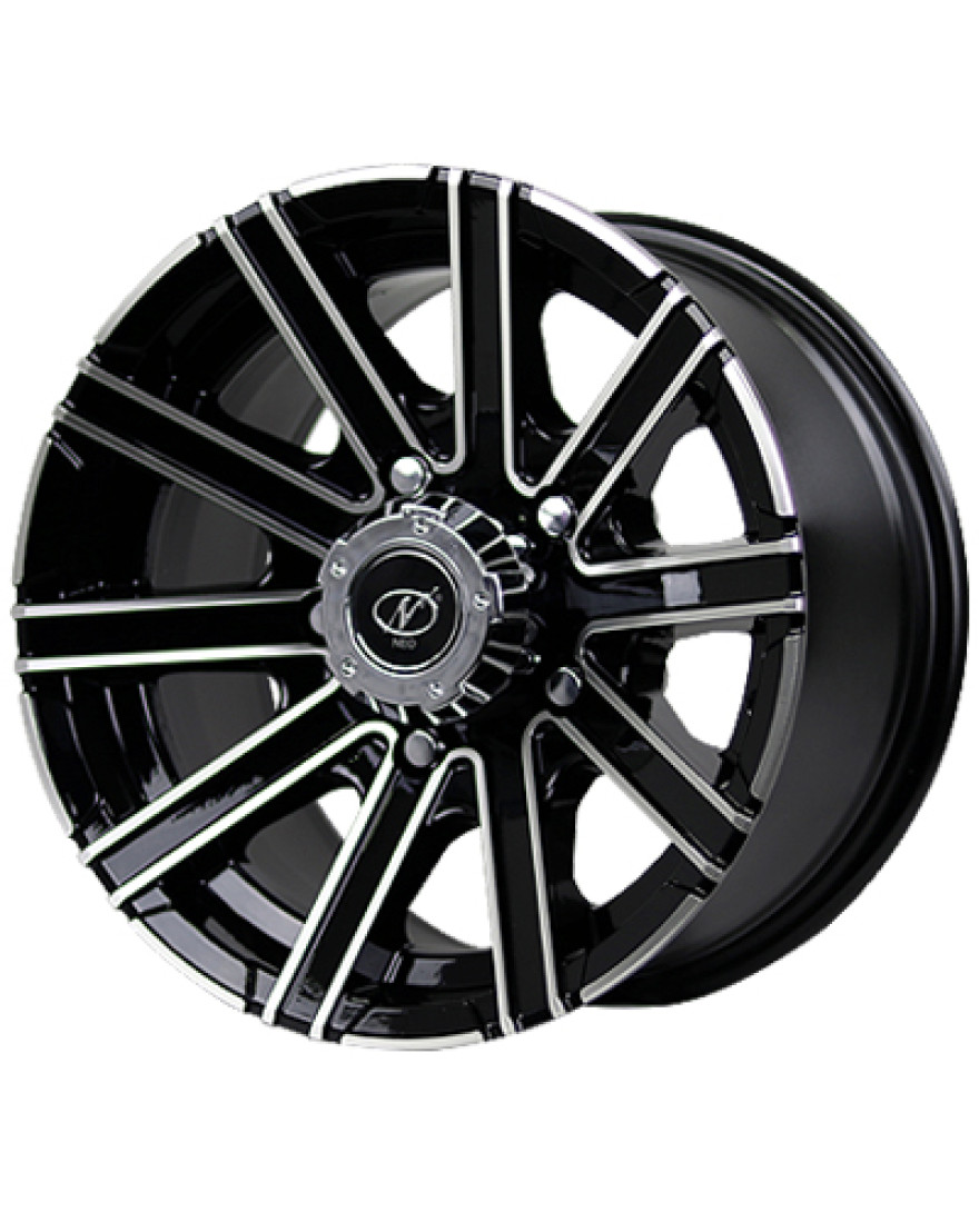 Rock in Black Machined finish. The Size of alloy wheel is 15x8 inch and the PCD is 5x160