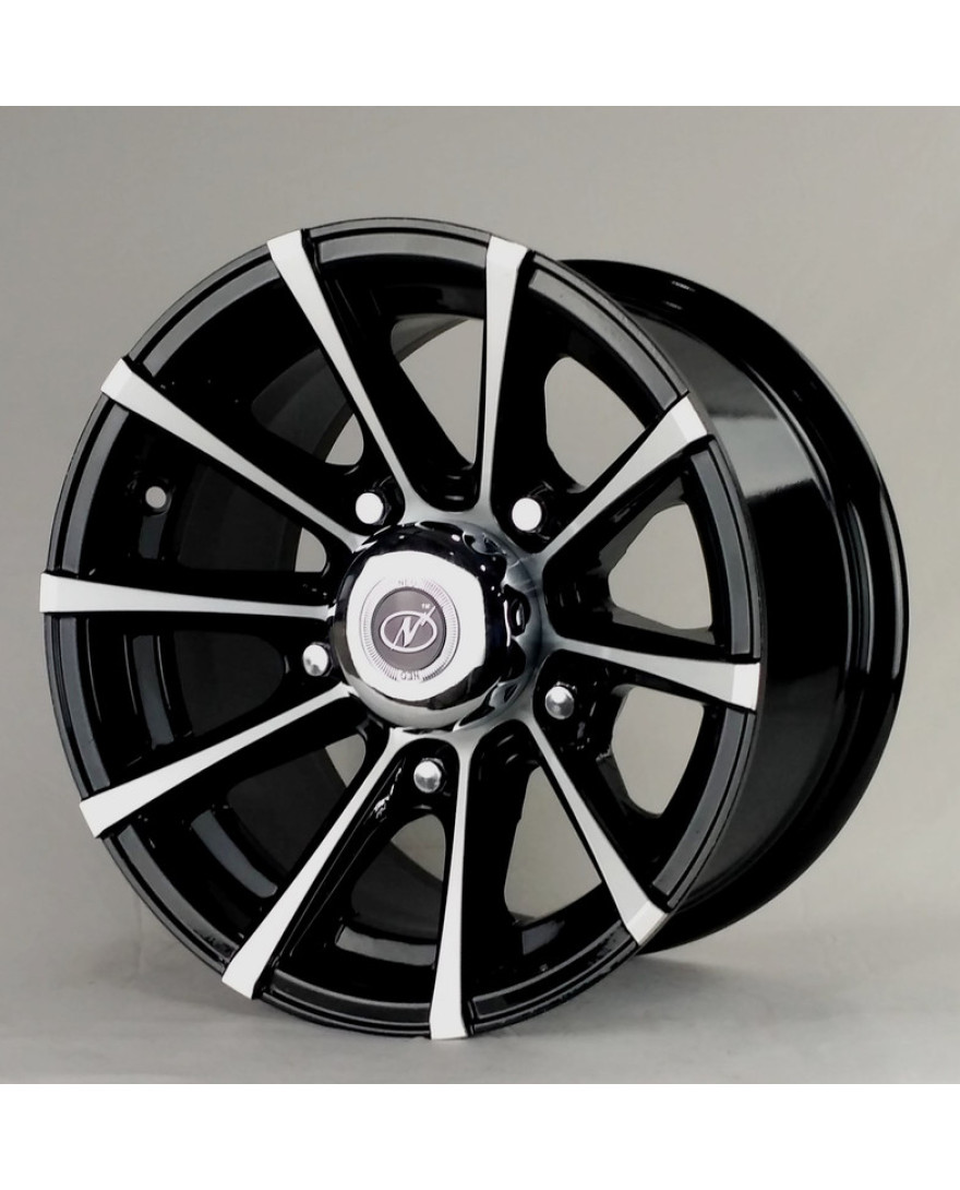 Rugged in Black Machined finish. The Size of alloy wheel is 15 inch and the PCD is 5x139.7(SET OF 4)