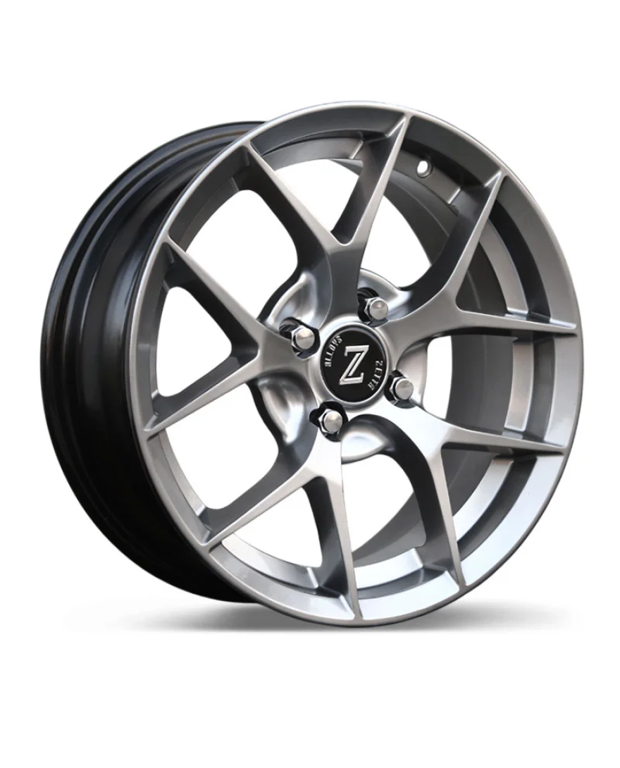 Zetta Alloy Wheels SOS-100 15 Inch Hyper Black HB finish PCD 4x100 |Size 15x6 Inch