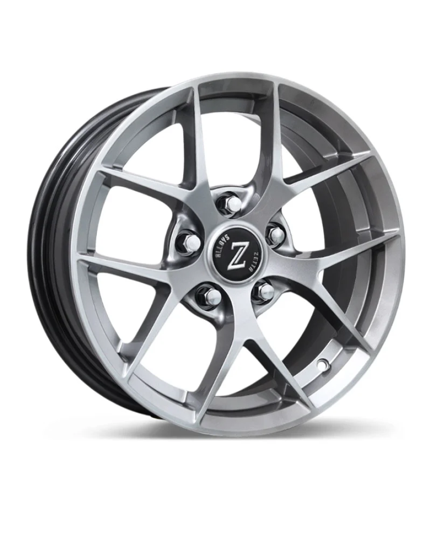 Zetta Alloy Wheels SOS-100 15 Inch Hyper Black HB finish PCD 5x100 |Size 15x6 Inch