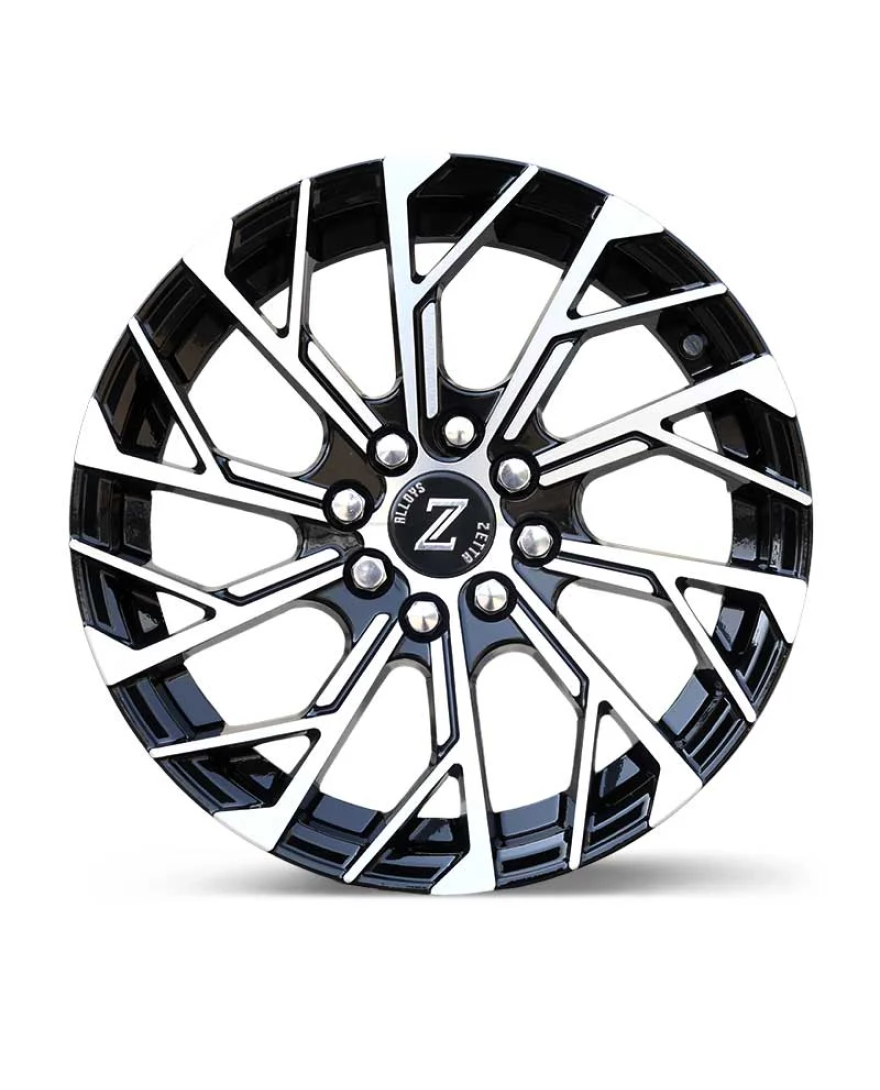 Zetta Alloy Wheels SXY-69 15 Inch Black Machined BM finish PCD 4x100x108 |Size 15x6.5 Inch