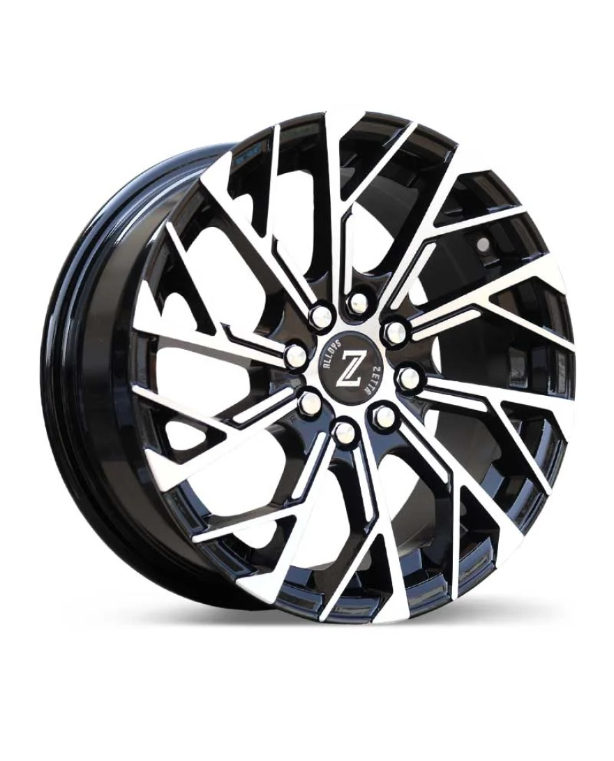 Zetta Alloy Wheels SXY-69 15 Inch Black Machined BM finish PCD 4x100x108 |Size 15x6.5 Inch