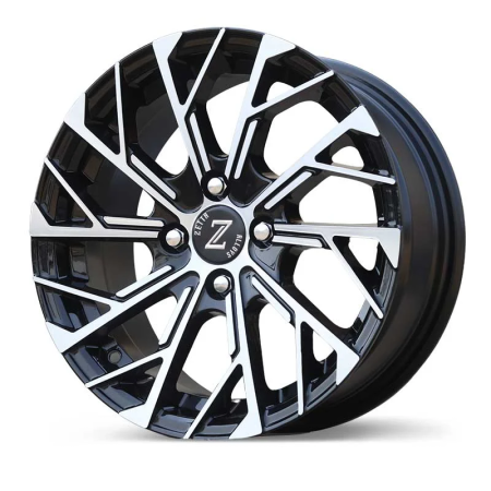 Zetta Alloy Wheels SXY-69 15 Inch Black Machined BM finish PCD 4x100 |Size 15x6.5 Inch