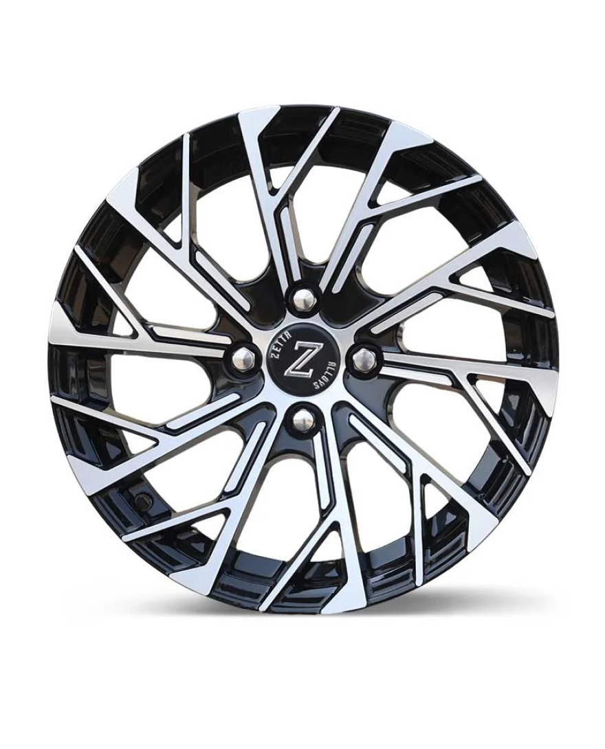 Zetta Alloy Wheels SXY-69 15 Inch Black Machined BM finish PCD 4x100 |Size 15x6.5 Inch