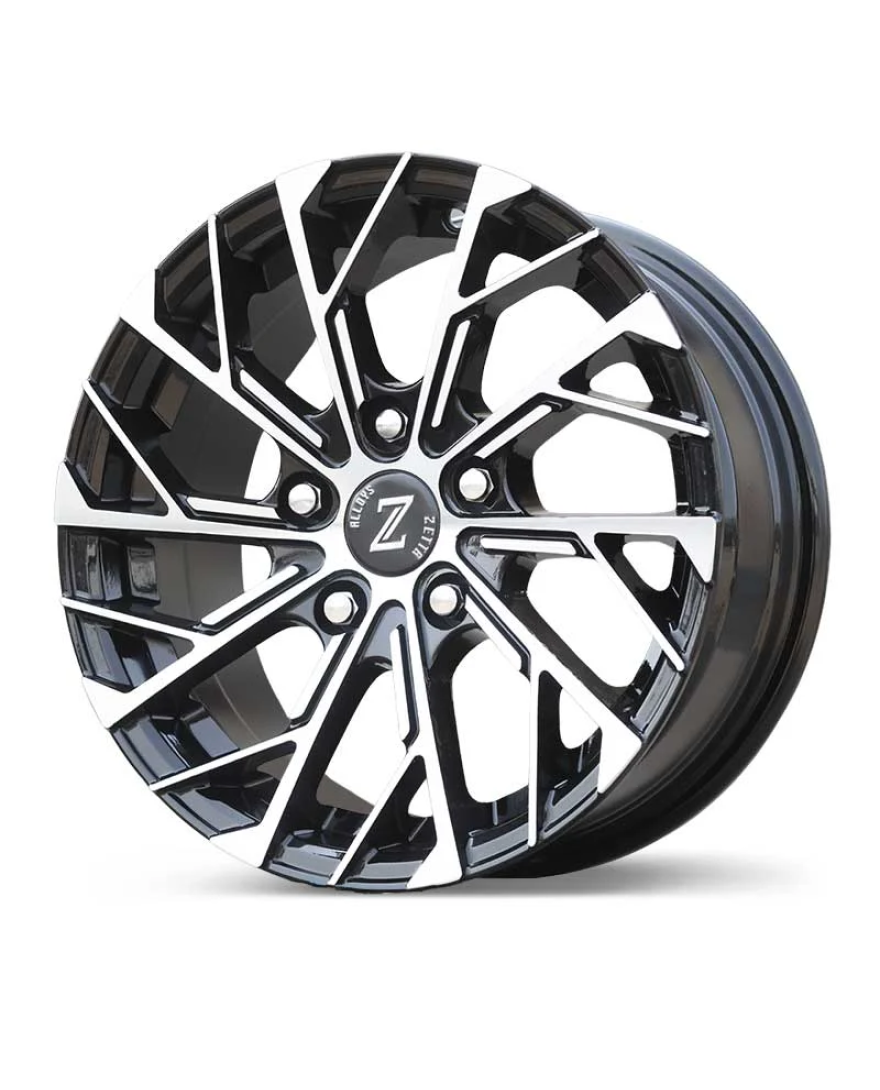 Zetta Alloy Wheels SXY-69 15 Inch Black Machined BM finish PCD 5x100 |Size 15x6.5 Inch