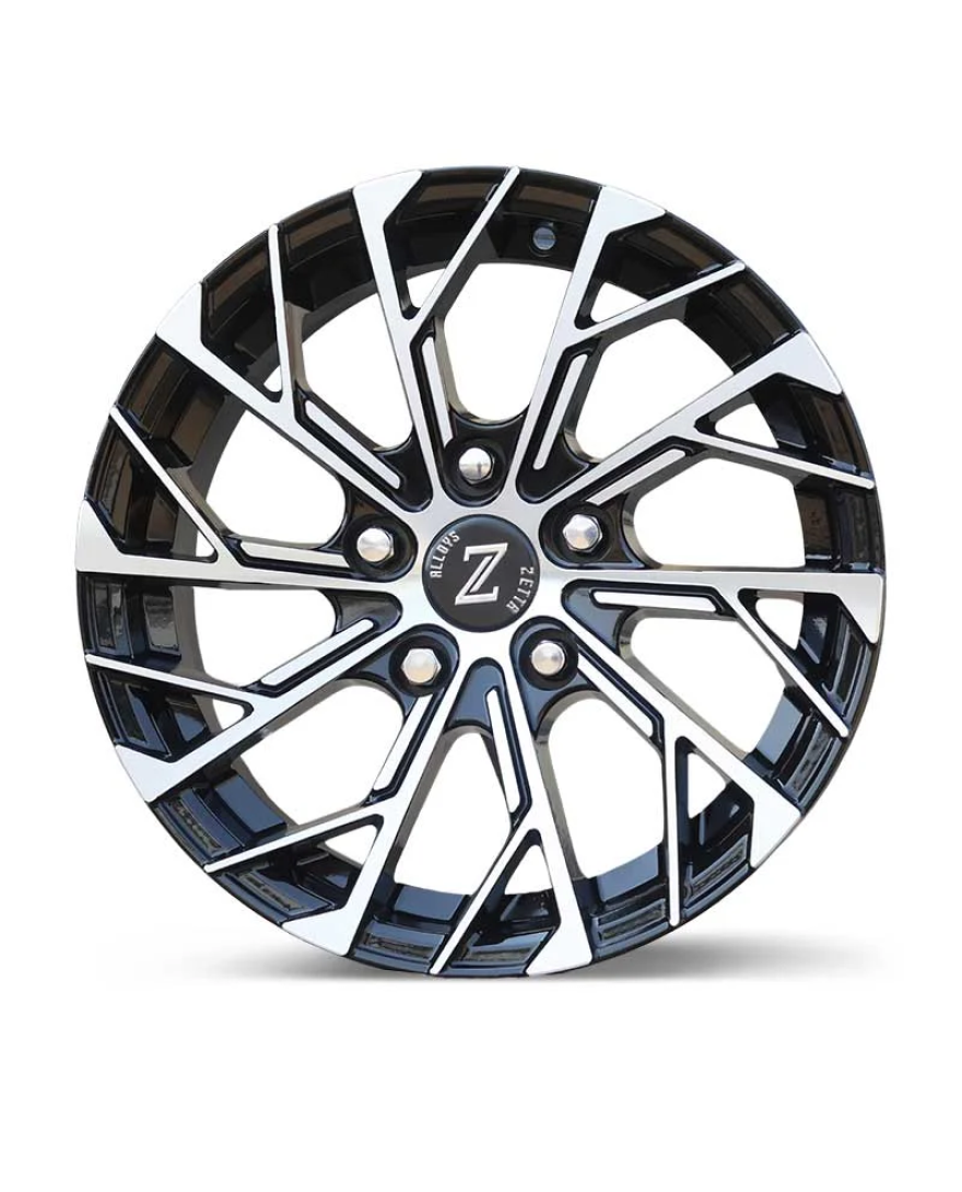 Zetta Alloy Wheels SXY-69 15 Inch Black Machined BM finish PCD 5x100 |Size 15x6.5 Inch
