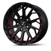 Zetta Alloy Wheels SXY-69 15 Inch Satin Black Under Cut Red SBUCR finish PCD 5x114.3 |Size 15x6.5 Inch