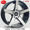 V-4006 in FMBK finish. The Size of alloy wheel is 15x7 inch and the PCD is 5x114.3(SET OF 4)