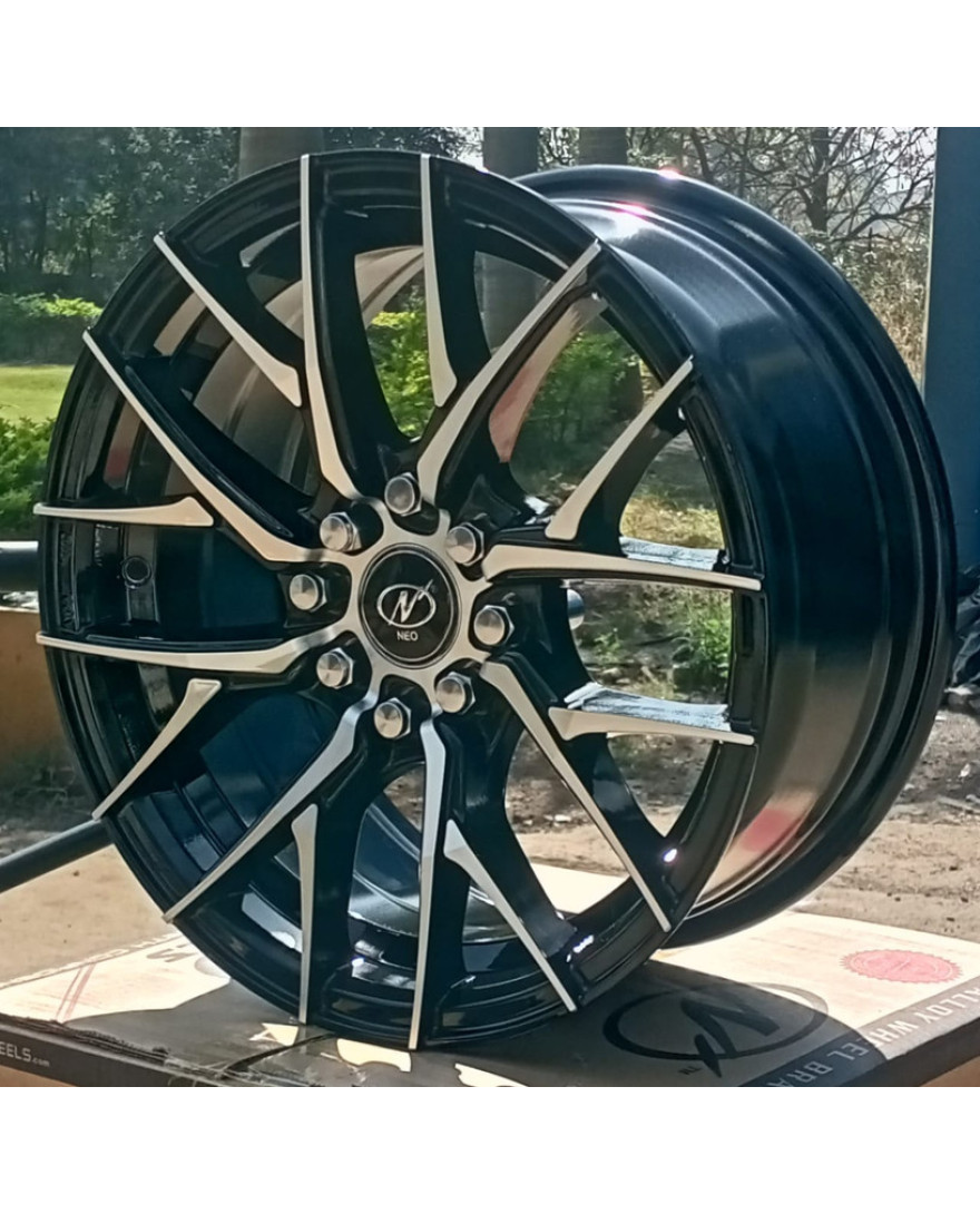 Wild in Black Machined Undercut finish. The Size of alloy wheel is 15x7 inch and the PCD is 8x100x108(SET OF 4)
