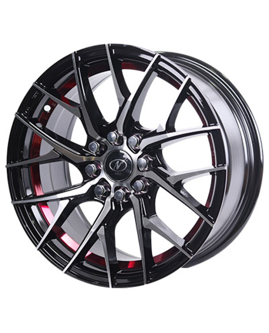 Wild in Black Machined Undercut Red finish. The Size of alloy wheel is 15x7 inch and the PCD is 8x100x108(SET OF 4)