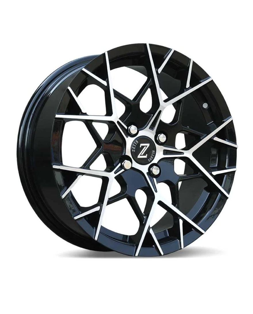 Zetta Alloy Wheels CA-911 16 Inch Black Machined BM finish PCD 4x100 |Size 16x6.5 Inch