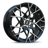Zetta Alloy Wheels CA-911 16 Inch Black Machined BM finish PCD 4x100 |Size 16x6.5 Inch