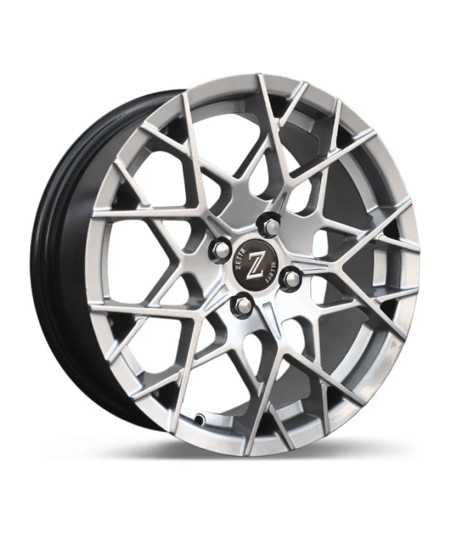 Zetta Alloy Wheels CA-911 16 Inch Hyper Black HB finish PCD 4x100 |Size 16x6.5 Inch