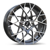 Zetta Alloy Wheels CA-911 16 Inch Black Machined BM finish PCD 5x100 |Size 16x6.5 Inch