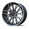 Zetta Alloy Wheels DVL-666 16 Inch Black Machined BM finish PCD 5x100 |Size 16x6.5 Inch