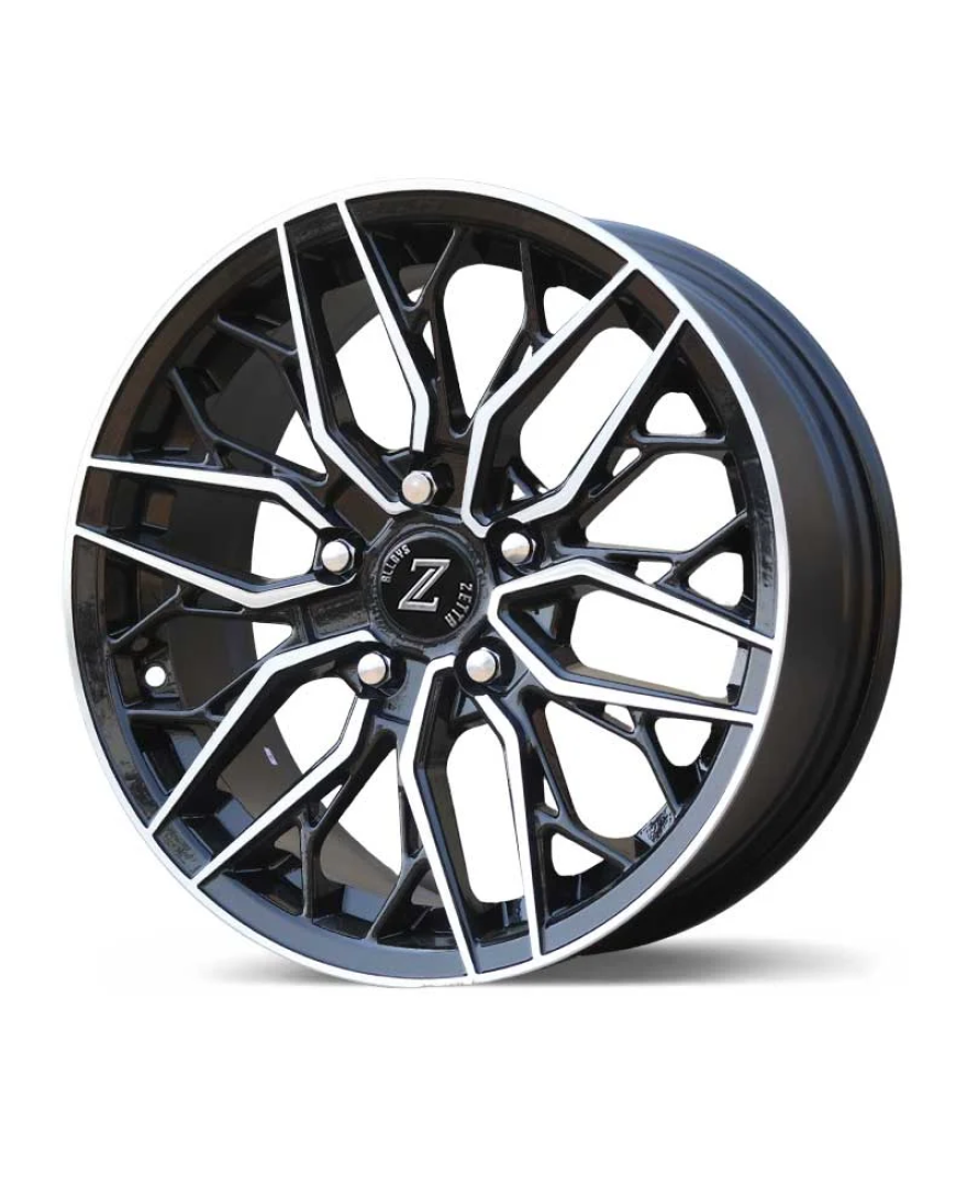 Zetta Alloy Wheels DVL-666 16 Inch Black Machined BM finish PCD 5x100 |Size 16x6.5 Inch