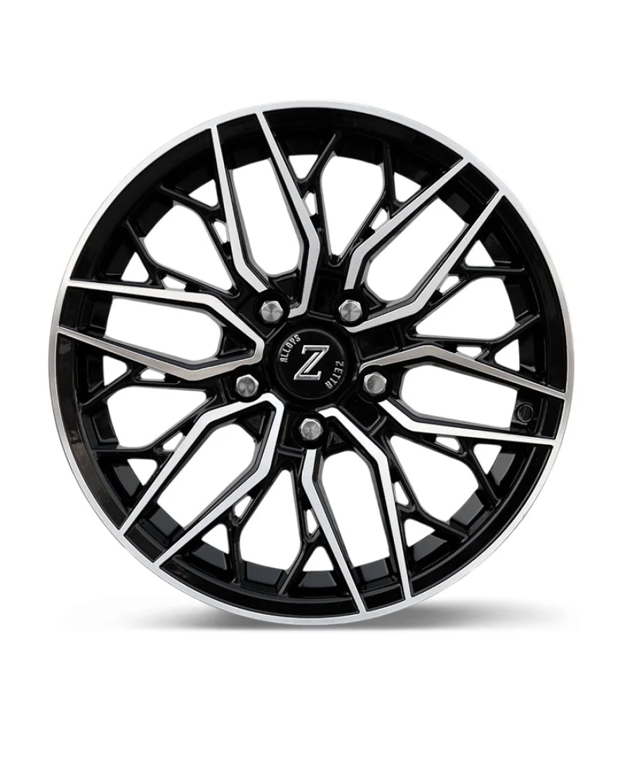 Zetta Alloy Wheels DVL-666 16 Inch Black Machined BM finish PCD 5x100 |Size 16x6.5 Inch